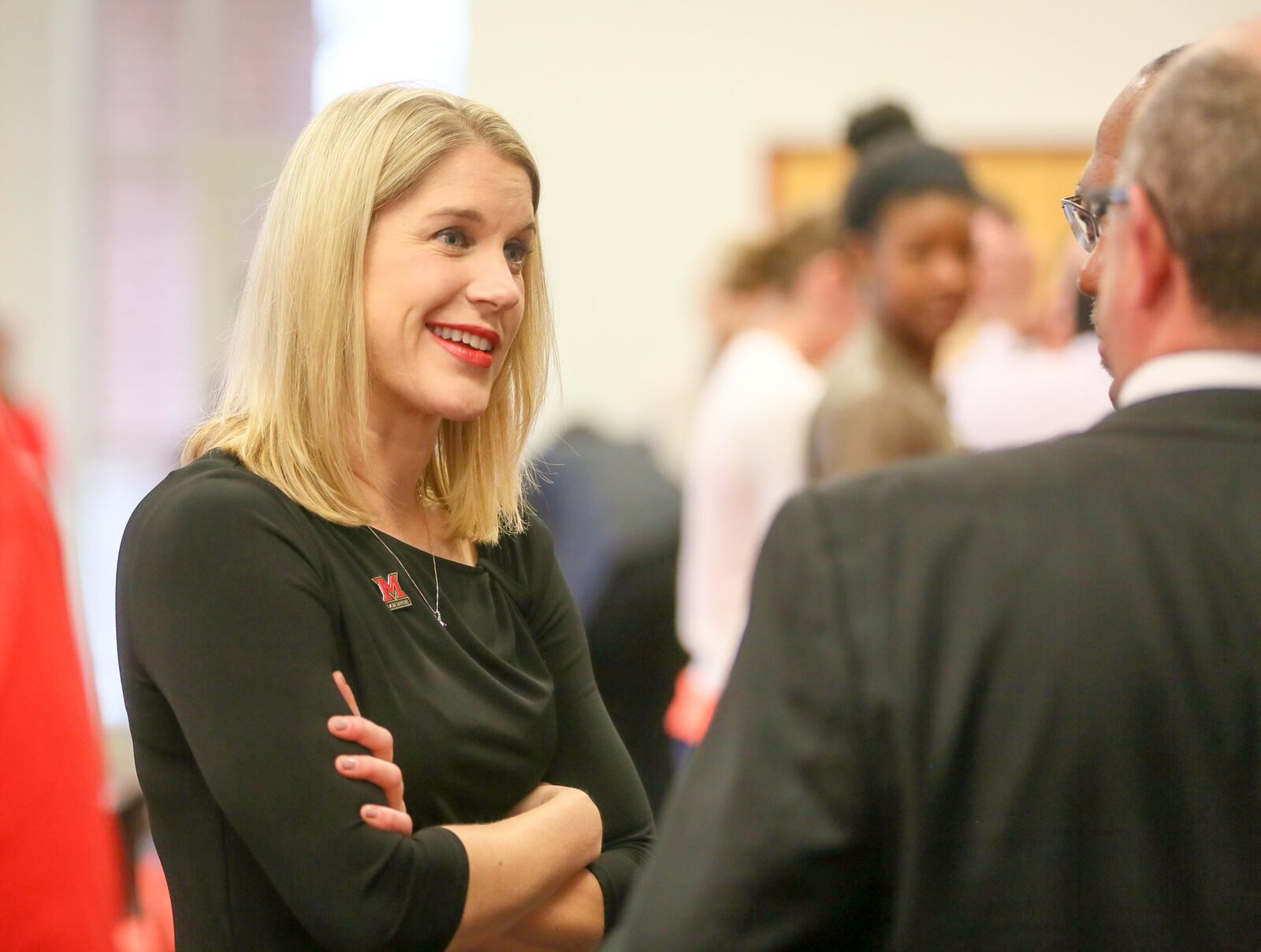 Megan Duffy was introduced as new Miami women’s basketball coach during a ceremony at the Walter L. Gross Jr. Family Student-Athlete Development Center on campus, Tuesday, Apr. 4, 2017. GREG LYNCH / STAFF