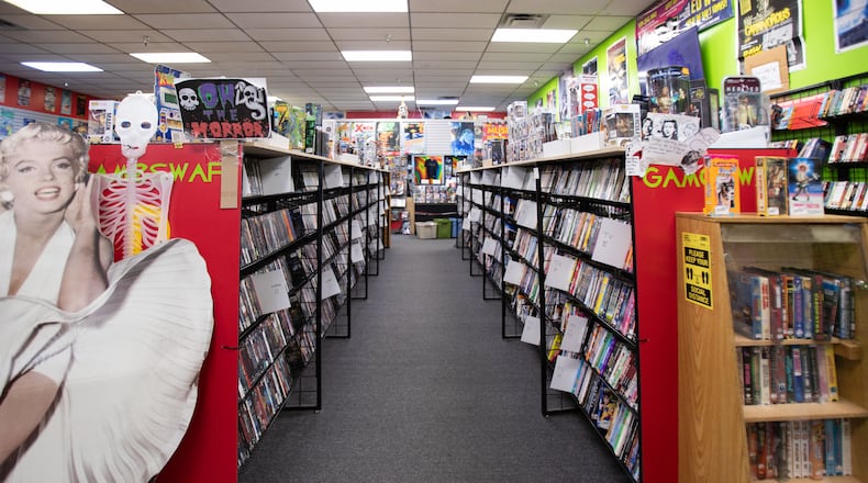 The Kettering Game Swap at 2294 Dorothy Lane opened in 2009. Even as more folks move toward streaming or two-day shipping their physical media — if they haven’t already donated their collections — Game Swap has had an uptick in sales over the past five years. BRANDON BERRY/CONTRIBUTED
