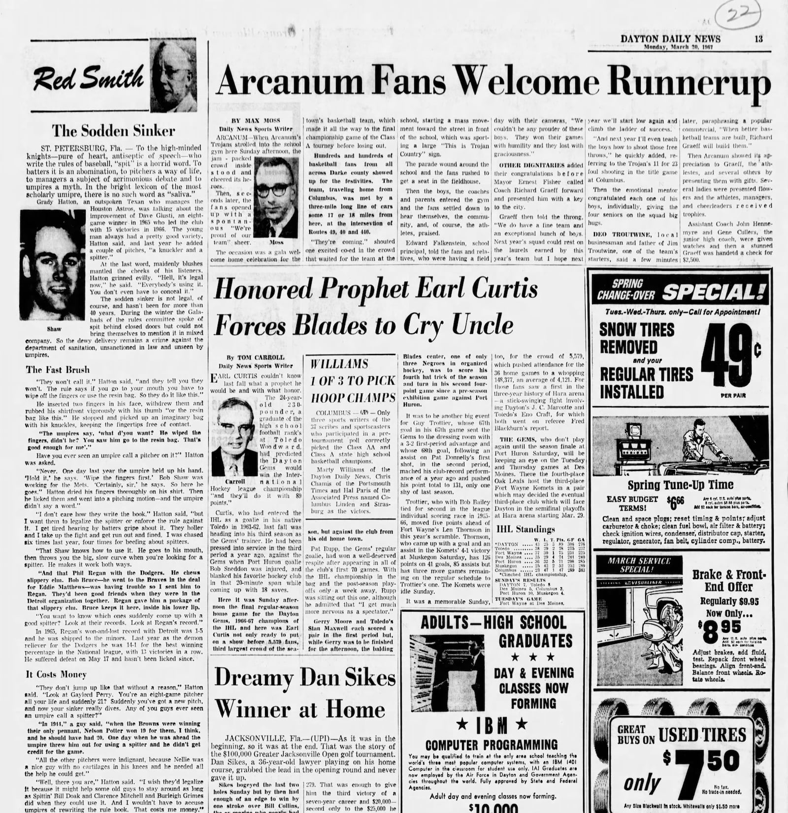 Page 13 of the Monday, March 20, 1967 edition of the Dayton Daily News. FILE PHOTO