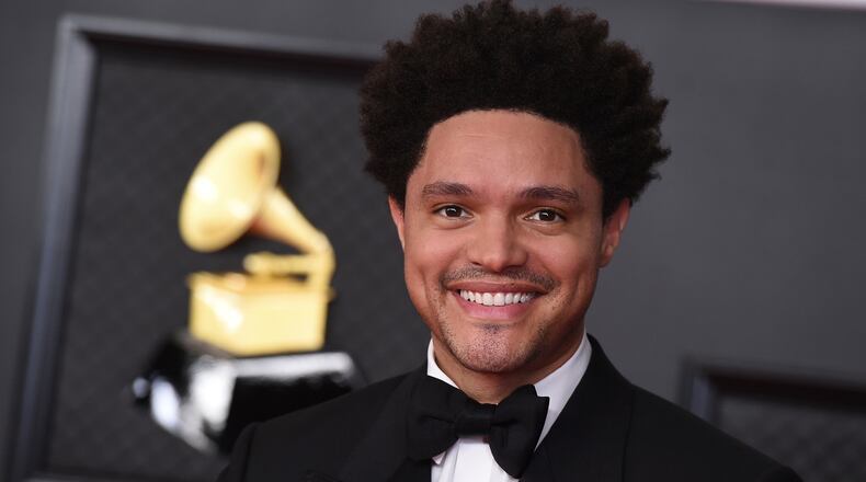 FILE - Trevor Noah appears at the 63rd annual Grammy Awards in Los Angeles on March 14, 2021. (Photo by Jordan Strauss/Invision/AP, File)