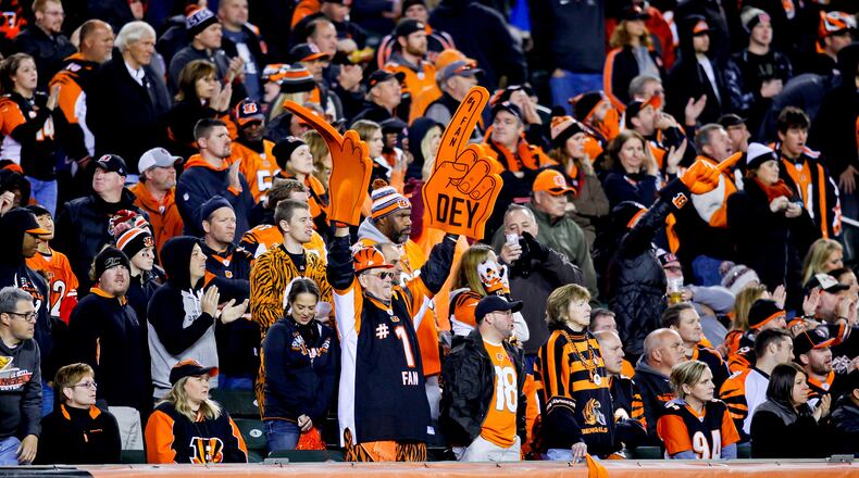 The Cincinnati Bengals lost to the Houston Texans 10-6 Monday, Nov. 16 at Paul Brown Stadium in Cincinnati. NICK GRAHAM/STAFF