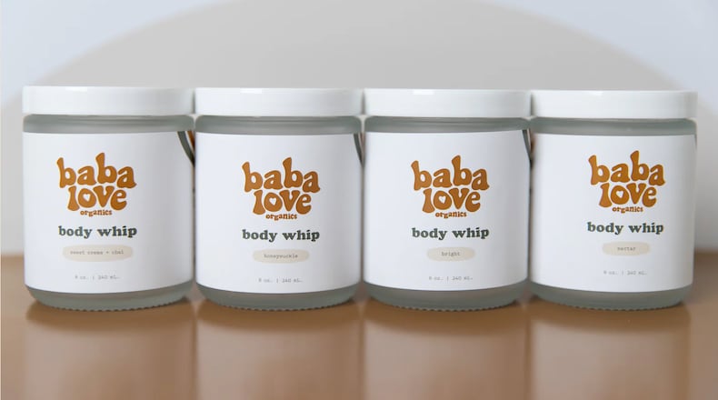 The popular "Body Whip" product from Dayton's Baba Love Organics. The moisturizer "can be used head-to-toe by any member of the family" said owner Vaniti Byrd.