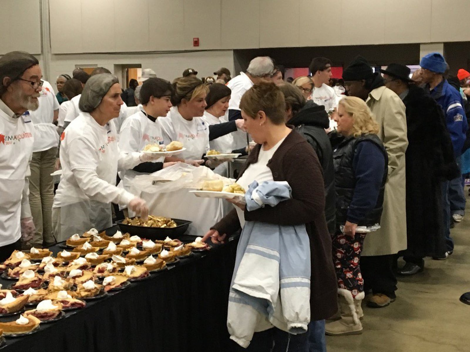 Thousands poured into the Dayton Convention Center on Thanksgiving Day on Thursday, Nov. 23, 2017, for the annual Feast of Giving event. STAFF