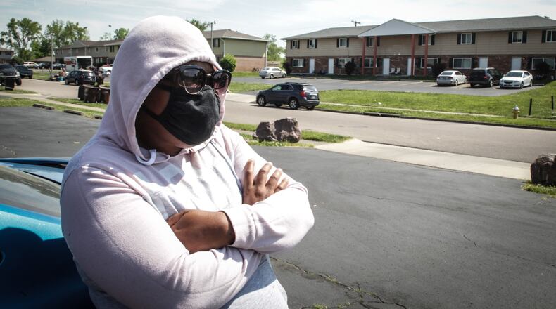 Tamika Heard is looking for housing for herself and her three children. JIM NOELKER/STAFF