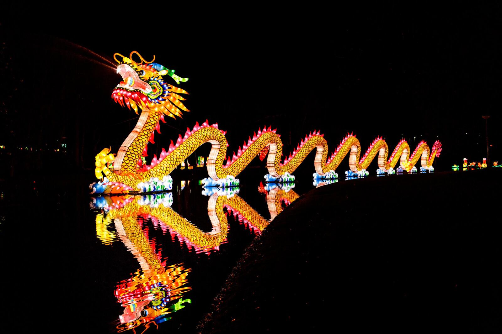 The Ohio Chinese Lantern Festival’s dragon is longer than four school buses. CONTRIBUTED