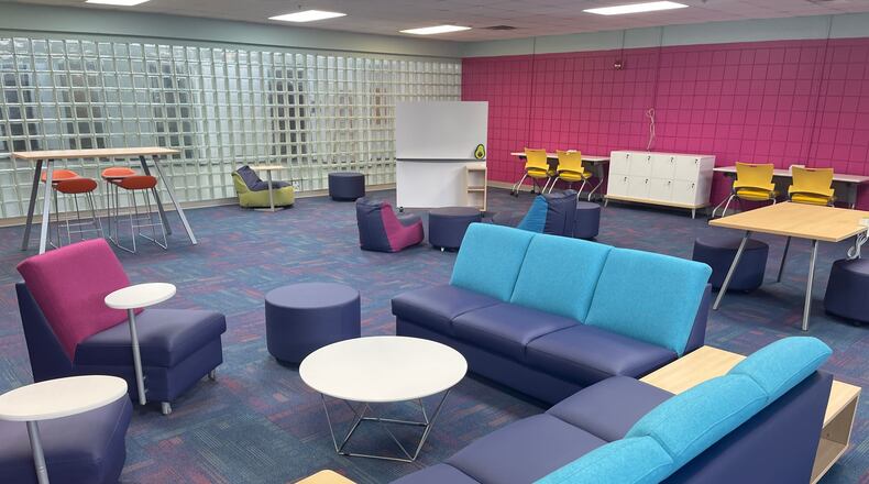 The Girls LEAD! program space at the Huber Heights campus main building is one of a few areas of the 19-acre campus that have already been renovated. CONTRIBUTED