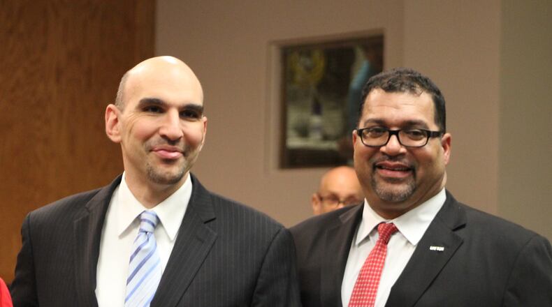 Dayton City Commissioners Matt Joseph and Chris Shaw.