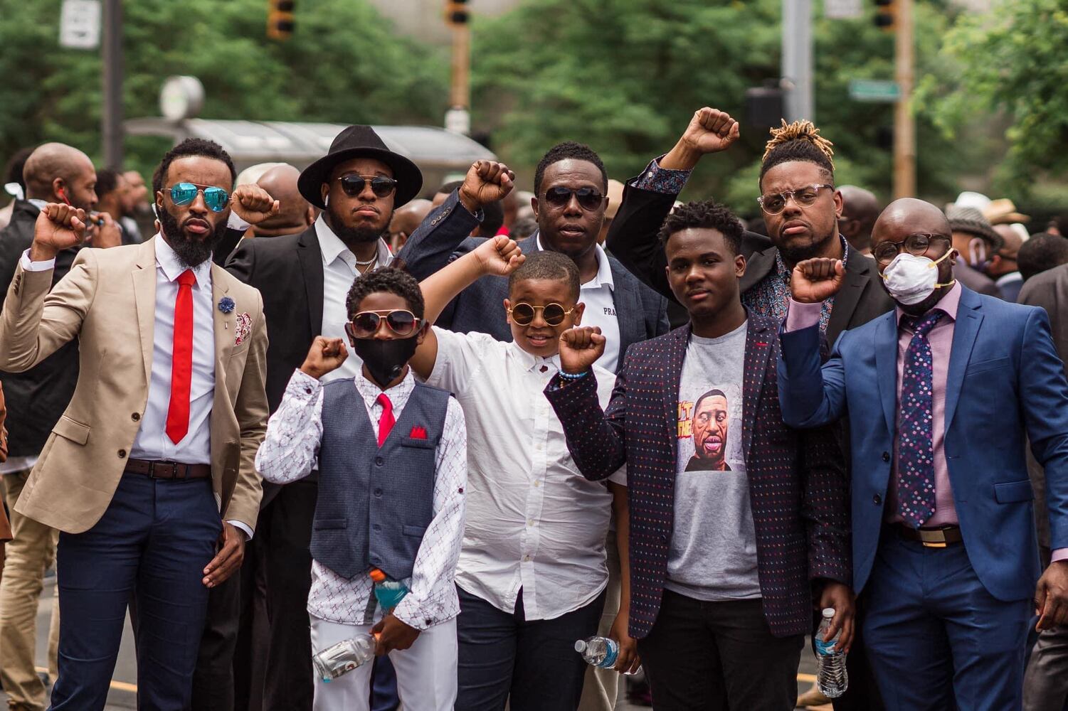 Photos: 300 men in suits march in Dayton