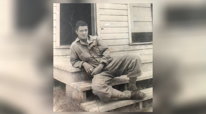 Walter Stitt relaxes on the steps of the barracks during training at Camp Polk, Louisiana. Within a year he would be serving in a Sherman tank in some of the deadliest battles of World War II. Twice his tank commanders and others alongside him in tanks were killed by German shells. He received two Purple Hearts; the National Order of the Legion of Merit, the highest honor of France; and the Order of Saint George Medallion, the top award given to members of the Army's mounted force (tanks, cavalry) by the United States Armor Association of the United States Army. CONTRIBUTED