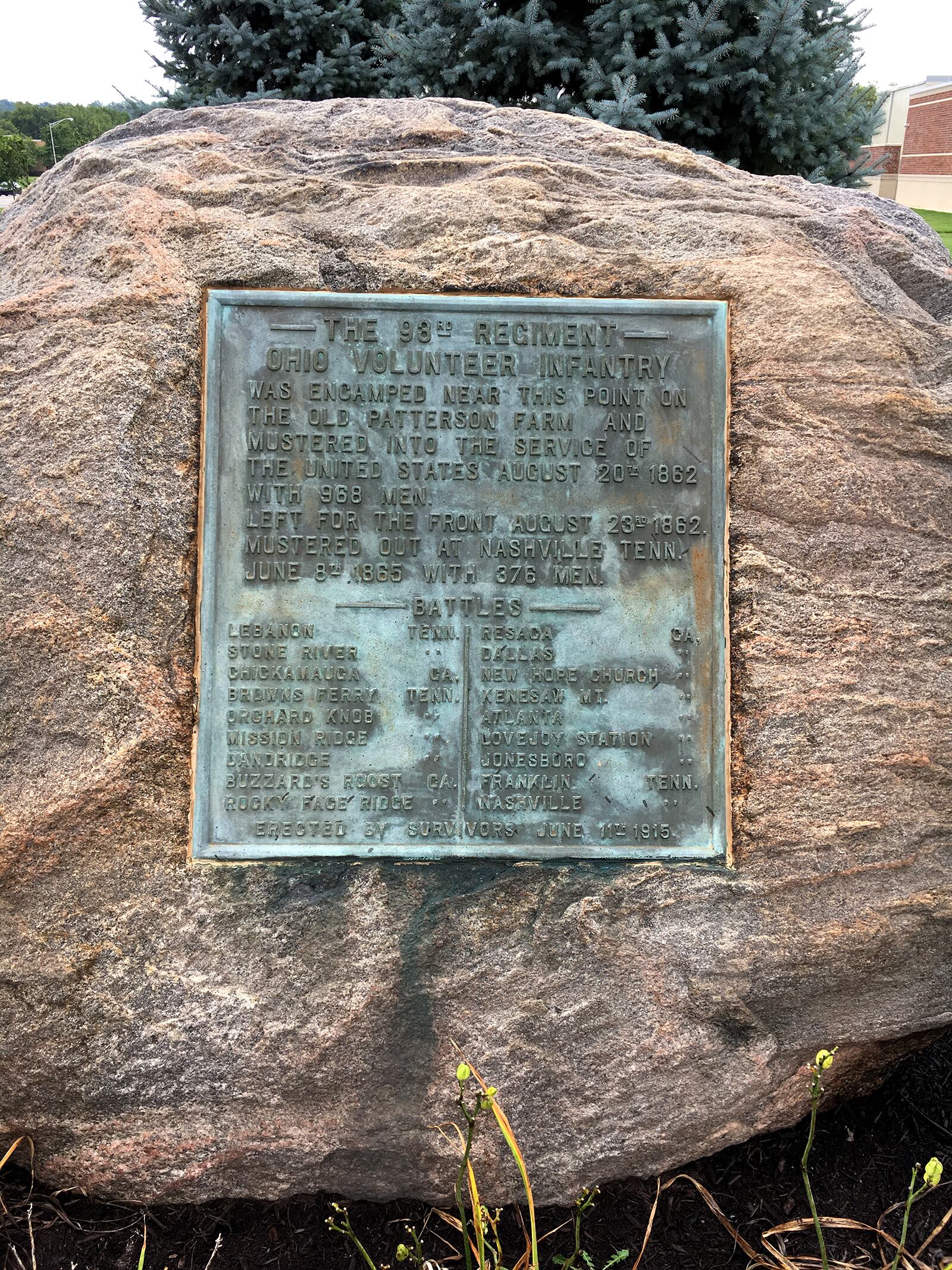 A smaller monument commemorating Union soldiers is tucked away at the southwest corner of Stewart and Main Streets. LISA POWELL