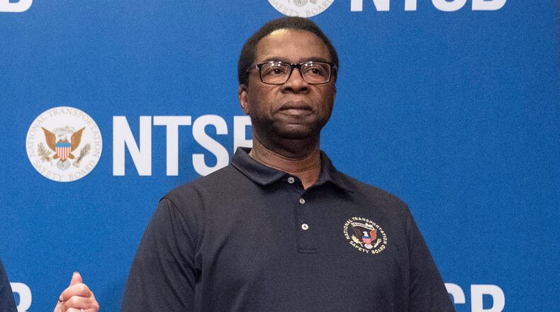 FILE - National Transportation Safety Board member Alvin Brown participates in a news conference, March 27, 2024, in Linthicum Heights, Md. (AP Photo/Alex Brandon, File)