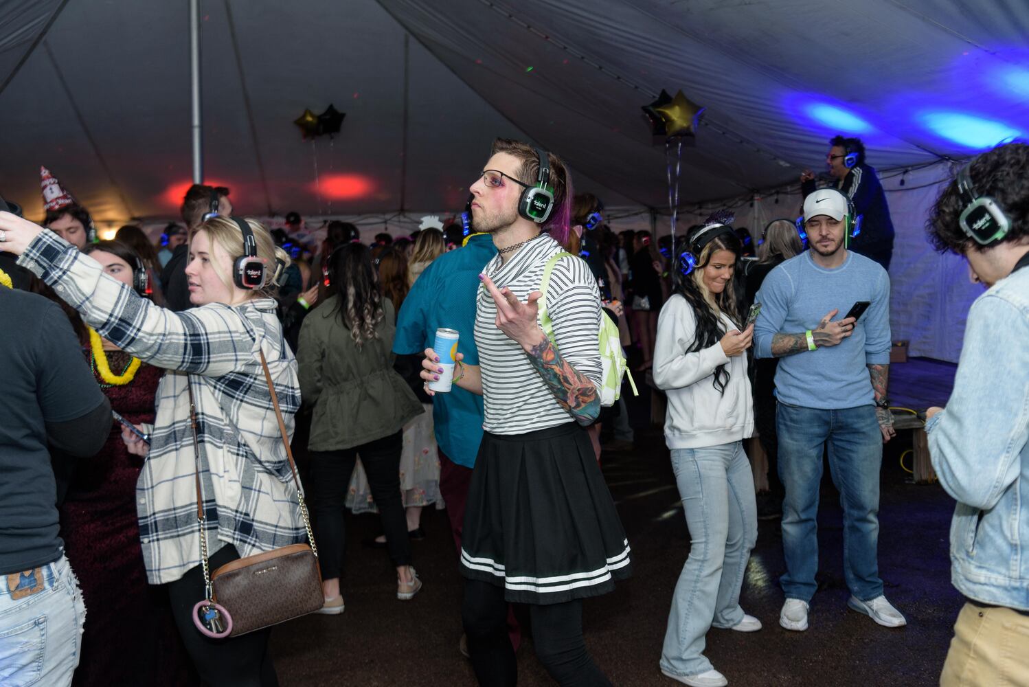 PHOTOS: Did we spot you at Dayton's New Year's Eve Ball Drop and Silent Disco at Yellow Cab Tavern?