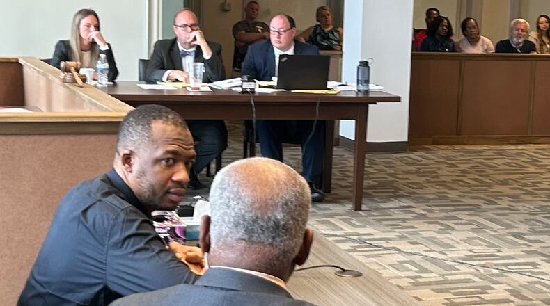 Hermanio Joseph is shown in a Clark County court room during his trial Wednesday, May 1, 2024. Joseph took the witness stand and testified. JESSICA OROZCO/STAFF