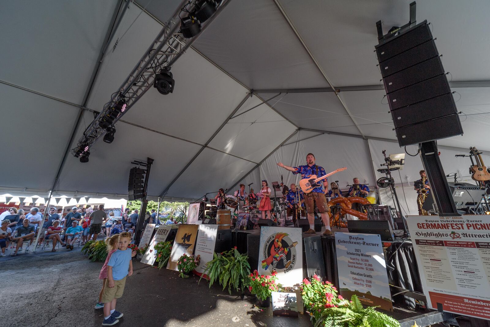 Prost! The 38th Annual Germanfest Picnic was held at the Dayton Liederkranz-Turner German Club grounds in Dayton's St. Anne's Hill Historic District from Friday, Aug. 13, through Sunday, Aug. 15, 2021. TOM GILLIAM / CONTRIBUTING PHOTOGRAPHER