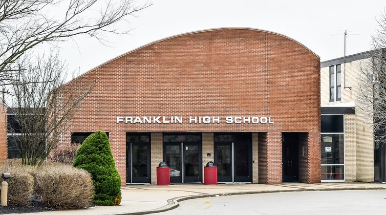 Franklin High School students were temporarily evacuated from the building for 45 minutes Monday morning due to a natural gas odor from the nearby neighborhood. After the building’s air intake was closed, students re-entered the building and resumed classes. FILE PHOTO