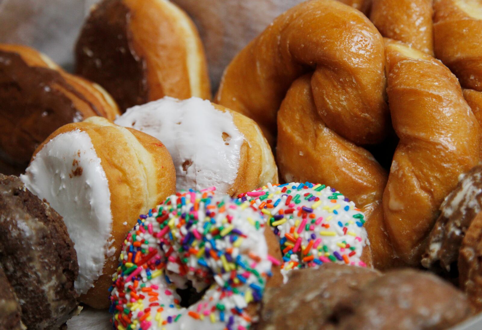 Bill’s Donut Shop order ready in the box on Wednesday, February 27 in Centerville. TY GREENLEES / STAFF