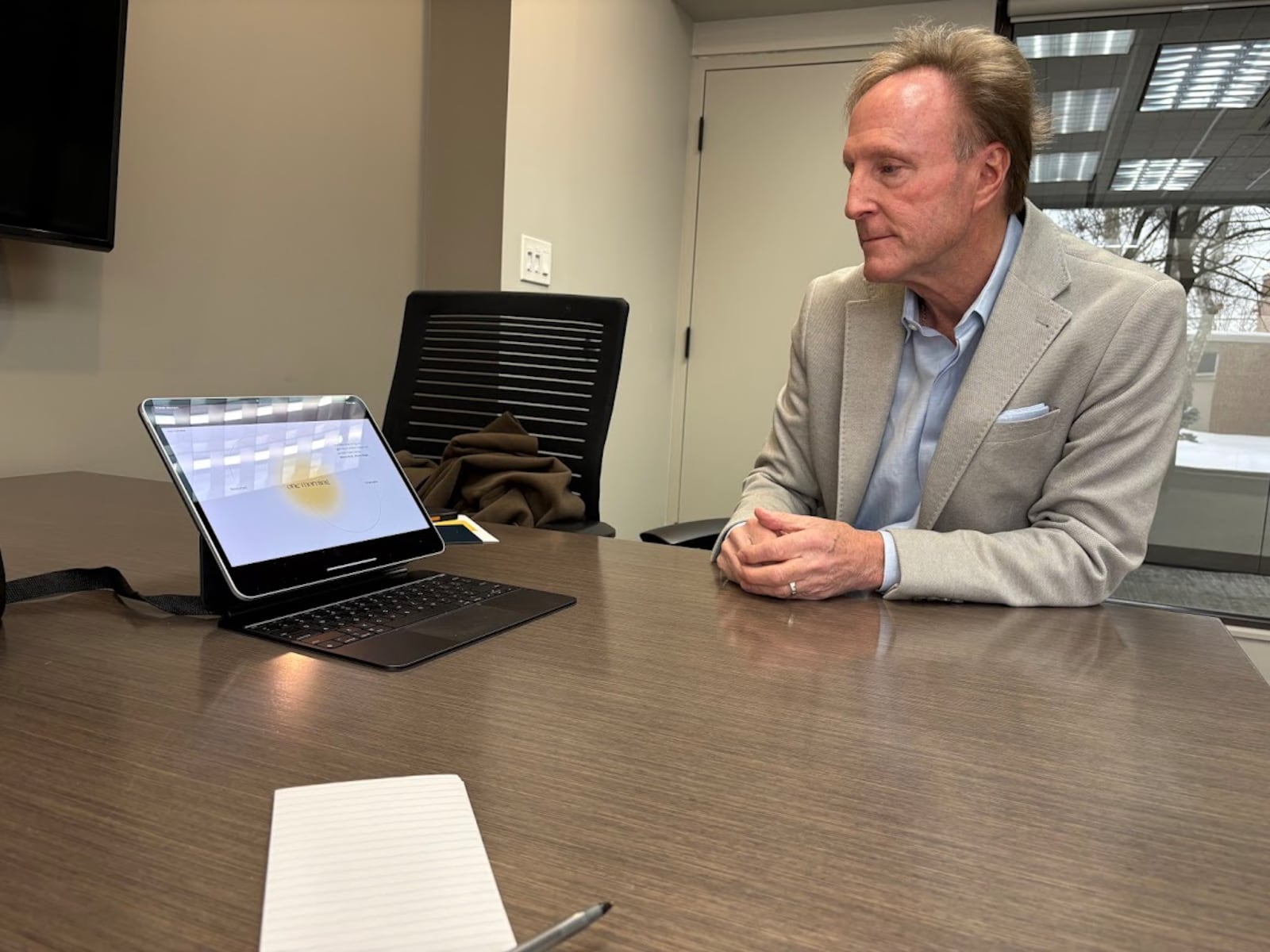 Scott McGohan, former chairman and CEO of workplace benefits brokerage McGohan Brabender, discusses his new business, One Morning, on Monday Feb. 9, 2026. THOMAS GNAU/STAFF