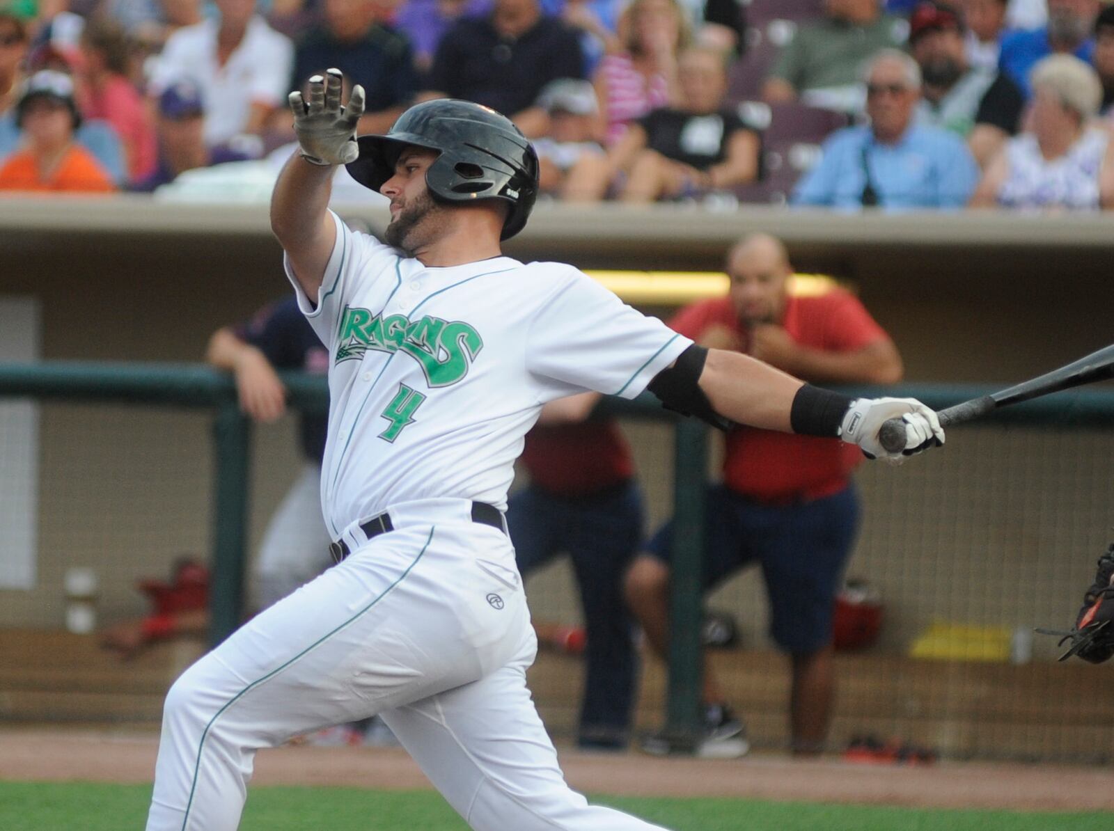 Dragons third baseman John Sansone. MARC PENDLETON / STAFF