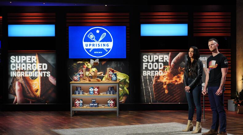 SHARK TANK - “1301” – In the season premiere, Emma Grede, the CEO of fashion juggernaut Good American and founding partner of SKIMS, makes history when she joins the Tank as the first Black female guest Shark! First into the tank is an entrepreneur from Philadelphia, Pennsylvania, who presents her functional apparel and accessories line with an emphasis in hair care and protection. A husband and wife from Cincinnati, Ohio, think they have the next heavenly combination of taste and health transformation when they pitch their healthy superfood-packed indulgence. A high school art teacher from Burnet, Texas, introduces the Sharks to her convenient and safe way to store jewelry when on the go, while a passionate and renowned fashion designer from New York City wants to transform the way clothes are manufactured in America on the season premiere of “Shark Tank,” airing FRIDAY, OCT. 8 (8:00-9:01 p.m. EDT), on ABC. (ABC/Christopher Willard)
WILLIAM & KRISTEN SCHUMACHER