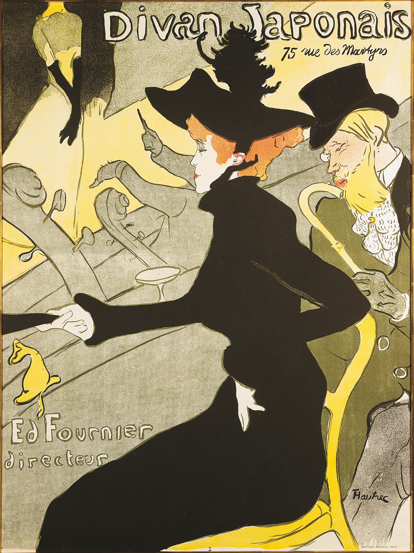 Henri de Toulouse-Lautrec (French, 1864–1901), Divan Japonais, 1893, color lithograph; (All works and images are courtesy of Firos Collection. Single-source exhibition provided by PAN Art Connections, with support of The Museum Box.)