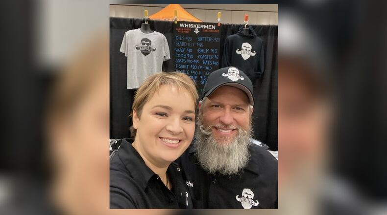 John and Jennifer Matecki, owners of Whiskermen Grooming Company in Bellbrook. CONTRIBUTED