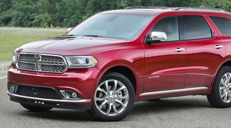 The 2017 Dodge Durango s standard eight-speed automatic transmission is paired with either the 3.6-liter Pentastar V-6 engine rated at 290 horsepower and 260 lbs.-ft. of torque, delivering up to 26 mpg and best-in-class towing capability of 6,200 pounds, or the 5.7-liter HEMI V-8 engine that produces a best-in-class 360 hp and 390 lbs.-ft. of torque and class-leading towing capability of 7,400 pounds. Dodge photo
