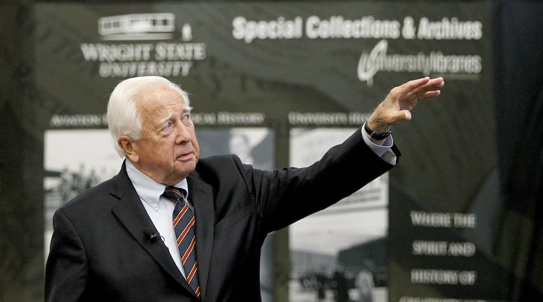 Author David McCullough, a two-time Pulitzer Prize winner and best selling author of “The Wright Brothers,” held a master class at Wright State University in 2016. FILE