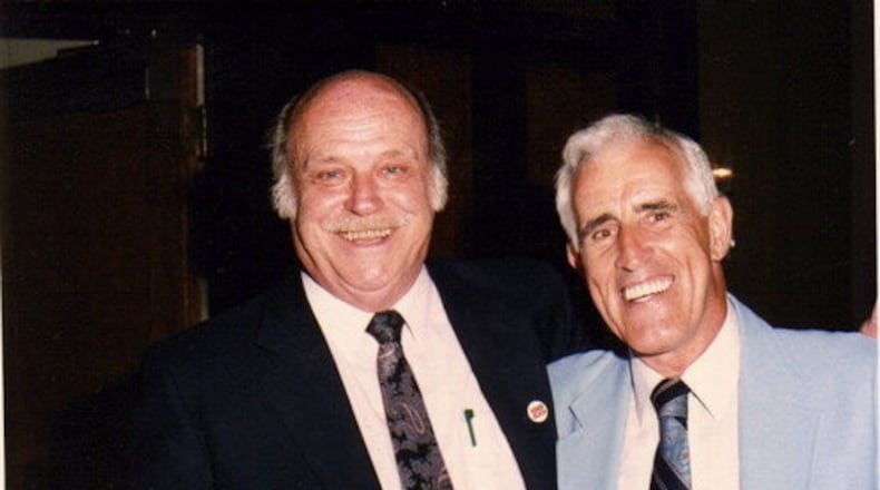 WHIO's Lou Emm, left, and WING's Steve Kirk.