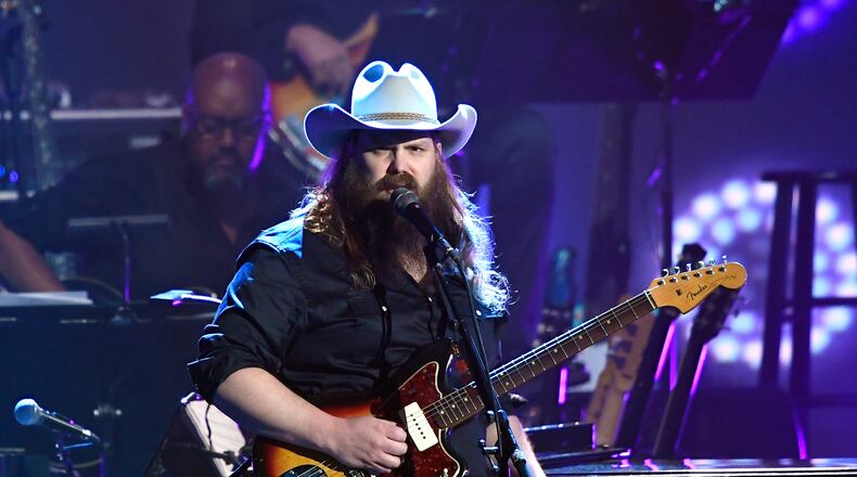 LOS ANGELES, CA - FEBRUARY 08:  Chris Stapleton performs onstage during MusiCares Person of the Year honoring Dolly Parton at Los Angeles Convention Center on February 8, 2019 in Los Angeles, California.  (Photo by Kevork Djansezian/Getty Images for The Recording Academy)