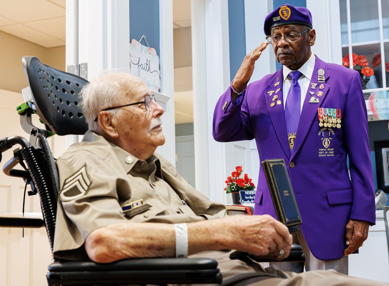 Leroy Campbell Purple Heart Coin ceremony