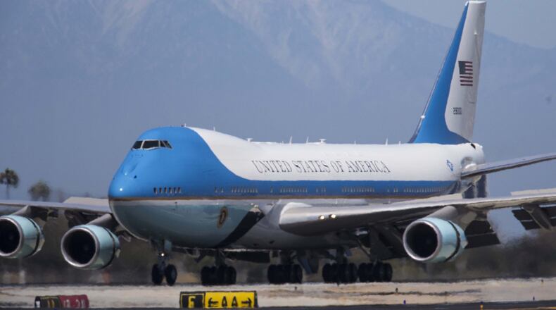 Air Force One in Los Angeles, Calif. on Wednesday, July 23, 2014. (Jabin Botsford/Los Angeles Times/TNS)