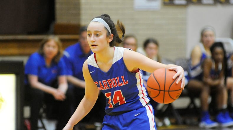 Top-ranked Carroll and junior Allie Stefanek (shown here at Alter this season) lost to visiting Beavercreek on Wednesday night. MARC PENDLETON / STAFF