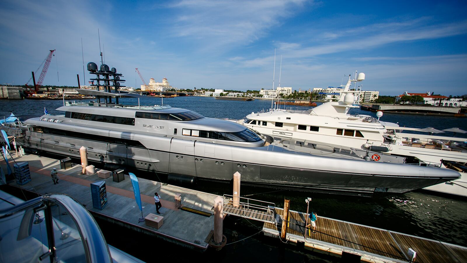 The 253-foot Silver Fast was priced at $86.94 million during the 2016 Palm Beach International Boat Show in March. (Richard Graulich / The Palm Beach Post)