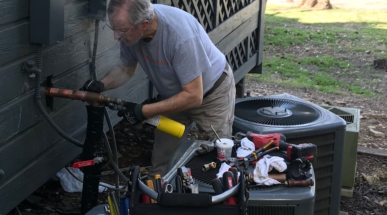 Paul Mitchell, who lives in Cedarville, traveled to Austin, Texas to help Texans get their water back on after the state's big freeze in February. CONTRIBUTED