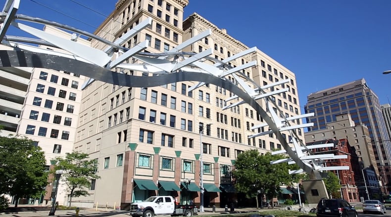 The Montgomery County Reibold Building garage, at left. TY GREENLEES / STAFF FILE