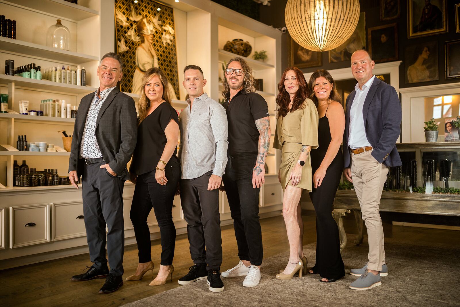 The original founders and their business partners (L-R) Josh Stucky,
Canaan Good, Brent Johnson, Alan Leonard, Lori Davis, Angie Mehaffie,
and Doug Henderson. Not shown: Misty Wells. CONTRIBUTED