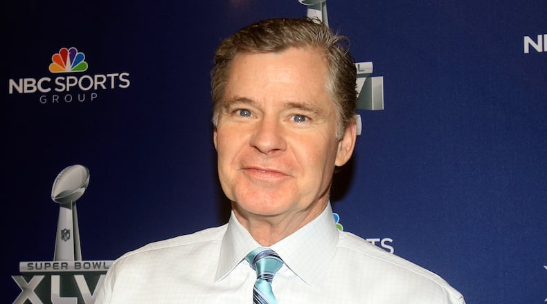 during the Super Bowl XLVI Broadcasters Press Conference at the Super Bowl XLVI Media Canter in the J.W. Marriott Indianapolis on January 31, 2012 in Indianapolis, Indiana.