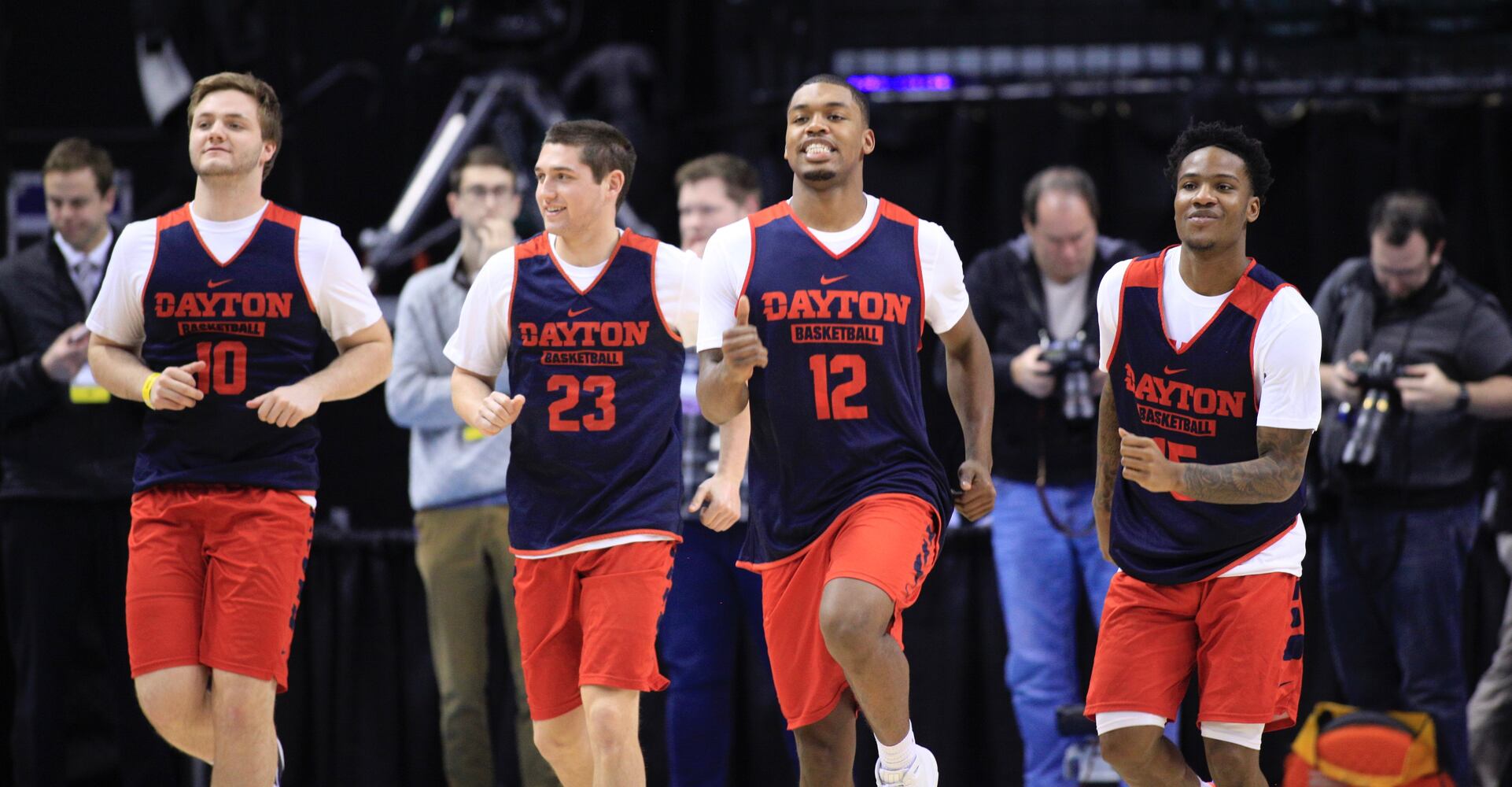 Photos: Dayton Flyers practice in Indianapolis