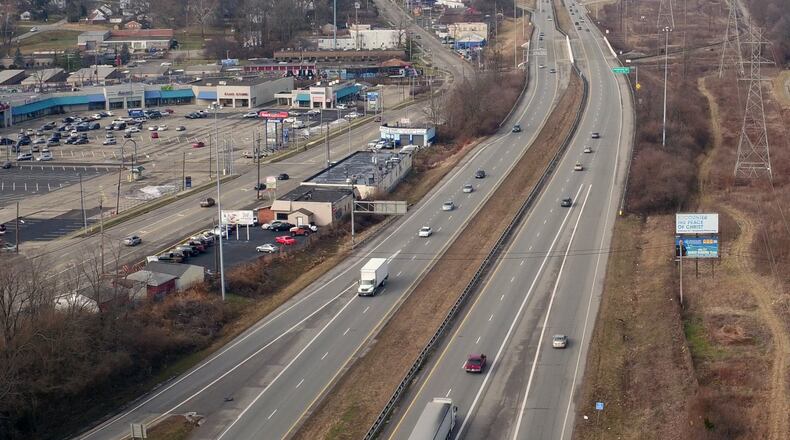 U.S. 35 looking west from Woodman Drive. A new lane along U.S. 35 from Dayton to Interstate 675. Ty Greenlees/FILE
