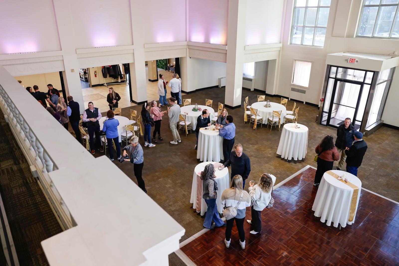 The Hamilton Bridal District held a veil cutting for their official launch Wednesday, Feb. 11, 2026. The district brings together Hamilton-area wedding-related businesses, including venues, hotels, service providers and planners, under a unified local organization. A reception was held after the ribbon cutting at The Benison coworking and event space. NICK GRAHAM/STAFF