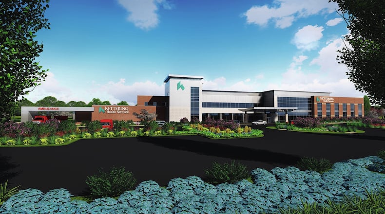 Kettering Health Network will continue to build a $30 million, 63,000-square-foot medical facility on land it purchased in Middletown on Ohio 122 just southeast of Interstate 75. The health network, however, has withdrawn requests to rezone the land so the facility could include as many as 20 beds for overnight patients stays. CONTRIBUTED/KETTERING HEALTH NETWORK