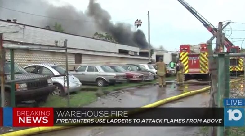 WBNS-TV Columbus - A warehouse containing books is burning just north of downtown Columbus May 17, 2017.