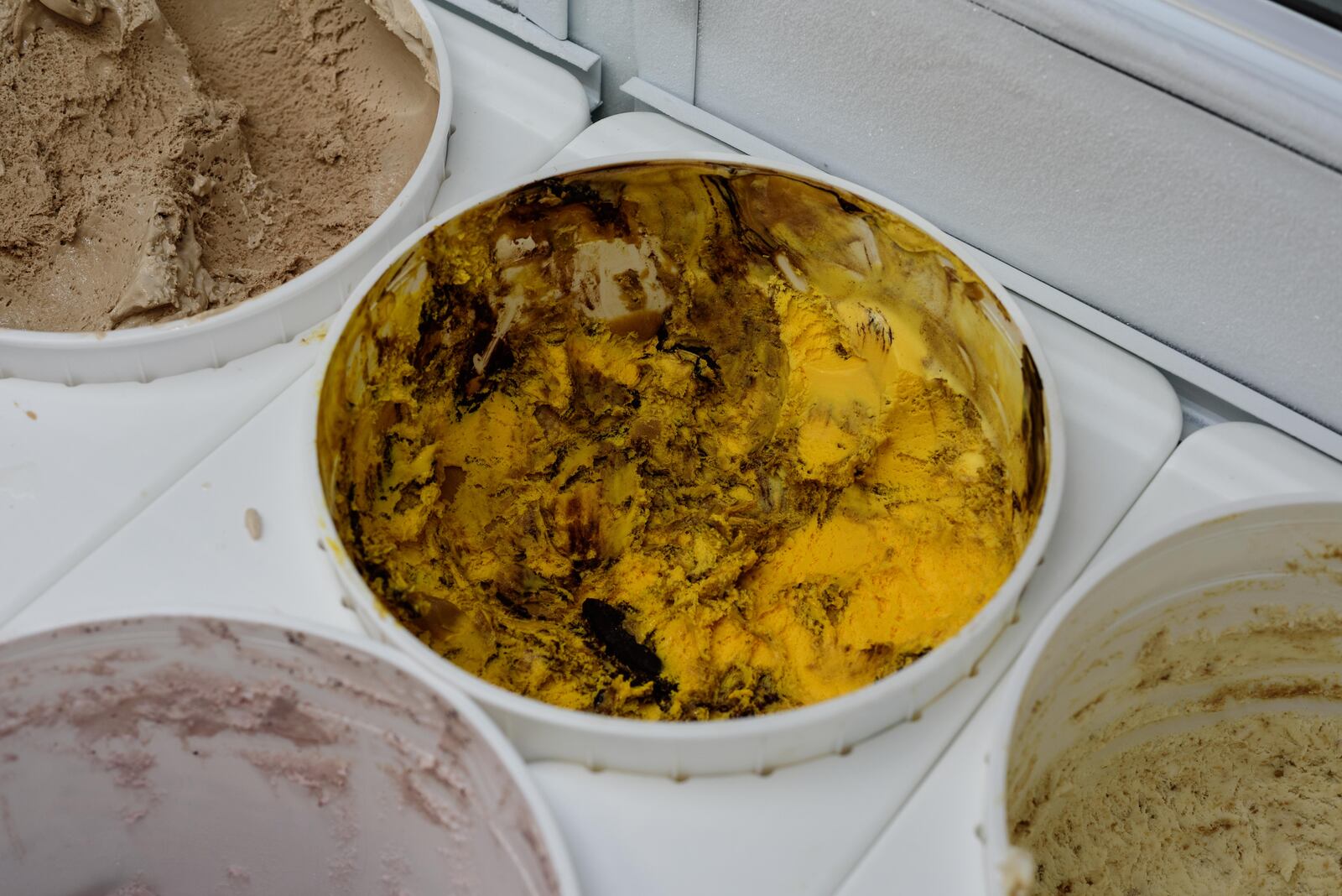 Jubie’s Creamery in Fairborn served decadent frozen treats for National Ice Cream for Breakfast Day on Saturday, Feb. 1. Visitors were able to order donut sundaes, hot chocolate and coffee floats and Cinnamon Toast Crunch ice cream all on Jubie's special menu. TOM GILLIAM / CONTRIBUTING PHOTOGRAPHER