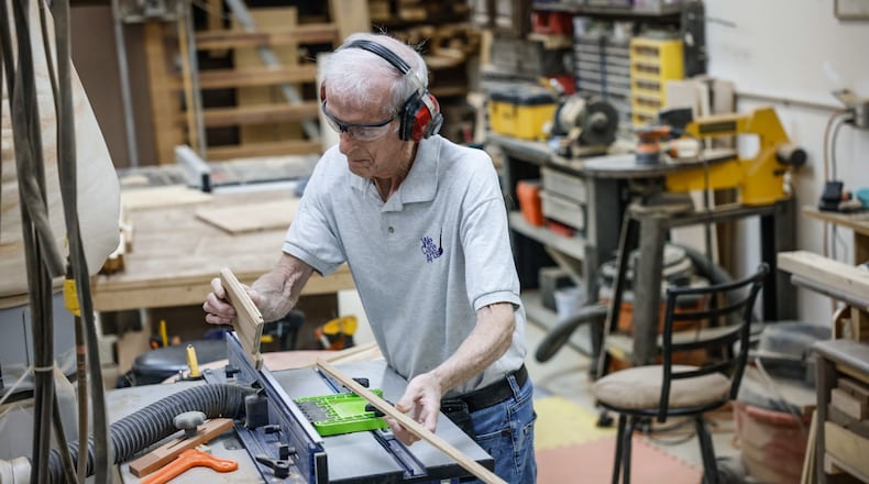 Community Gem Tom Rauch is the woodshop manager at We Care Arts in Kettering. JIM NOELKER/STAFF