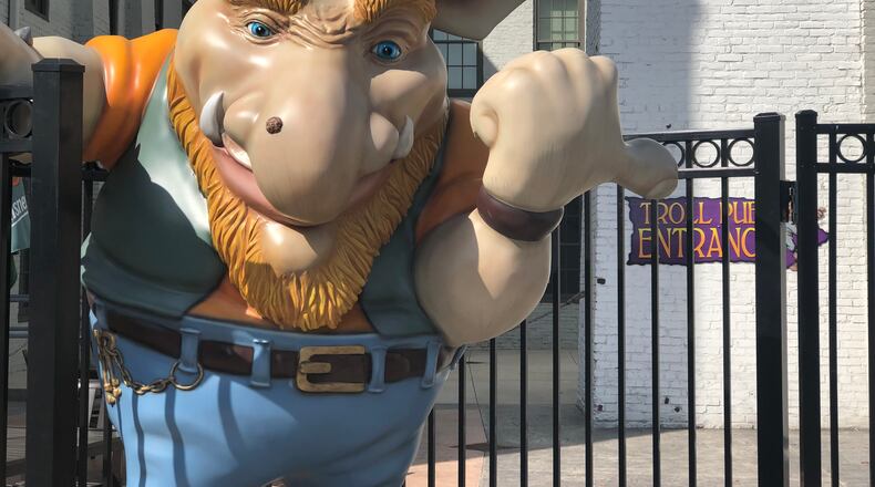 The large troll at the entrance to the Troll Pub at the Wheelhouse has become a popular photo opp. The Troll Pub opened on St. Patrick’s Day last year. CORNELIUS FROLIK / STAFF