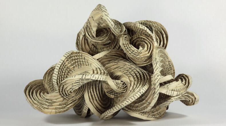 The 2013 piece Greene Recycling Destructors VIII by Erik Demaine and Martin Demaine is among the work featured in the touring exhibition, Above the Fold: New Expressions in Origami, which is on display at the Dayton Art Institute in Dayton, February 17 through May 13. CONTRIBUTED