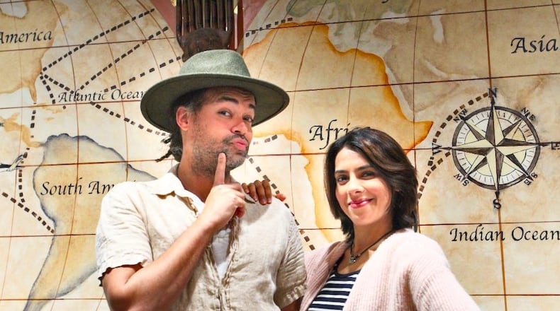 Andrew Ian Adams (Player 2) and Shonita Joshi (Player 1) appear in the Human Race Theatre Company's production of "Shipwrecked! An Entertainment". PHOTO BY SCOTT J. KIMMINS