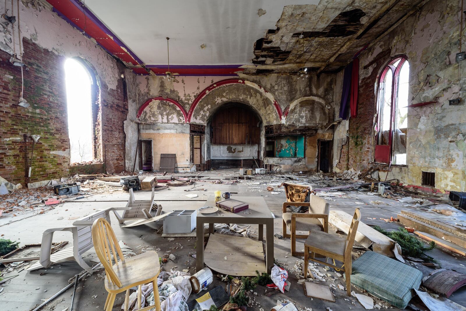 Interior of the former Second German Baptist Church building, located at 1420 E. 4th St. in the St. Anne’s Hill Historic District, March 15, 2020 TOM GILLIAM