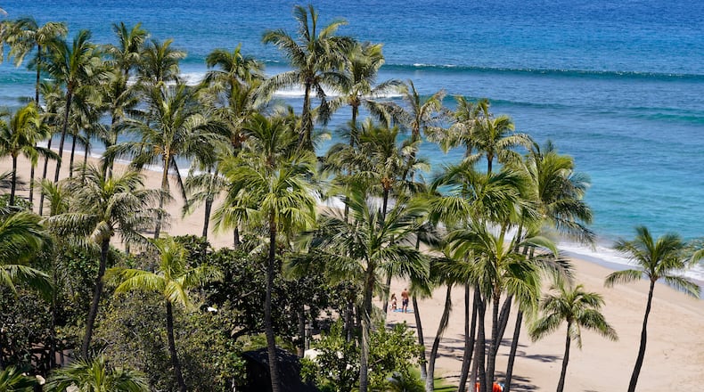 TheatreLab Dayton and Joui Wine are conjuring fun in the sun, including the beaches of Hawaii, for Lost in Paradise Jan. 21 at Joui Wine. (AP Photo/Rick Bowmer)