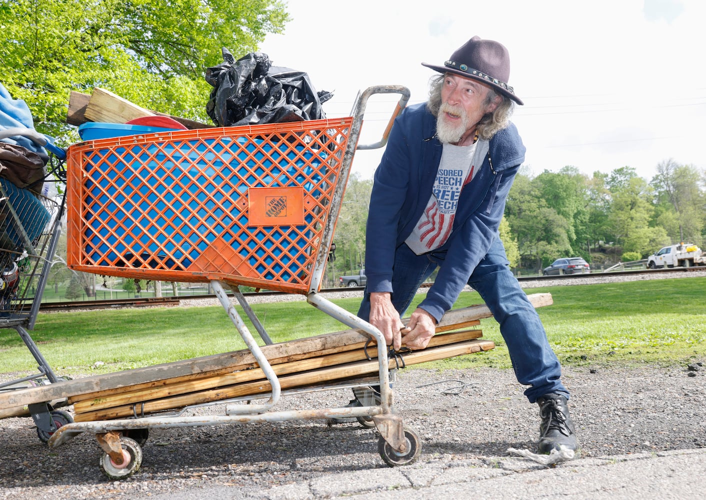 Residents Leaving Homeless Encampment